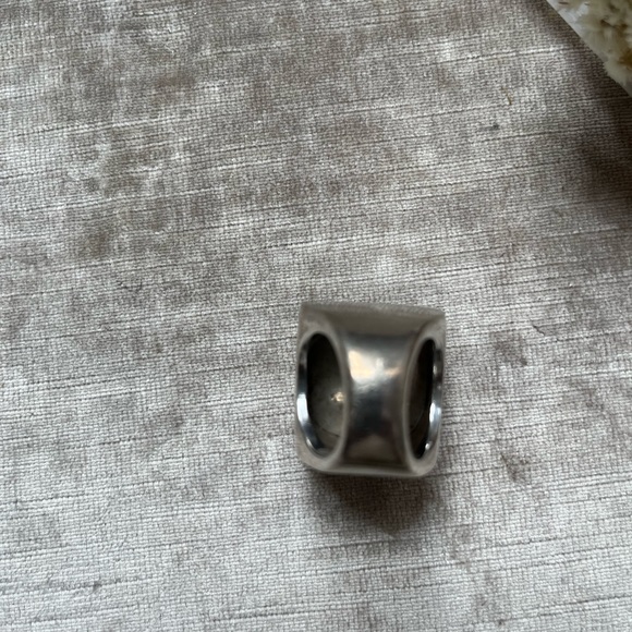 PIANEGONDA LARGE CABOCHON  YELLOW RUTILATED QUARTZ STERLING SILVER RING SIZE71/2 - Picture 4 of 8